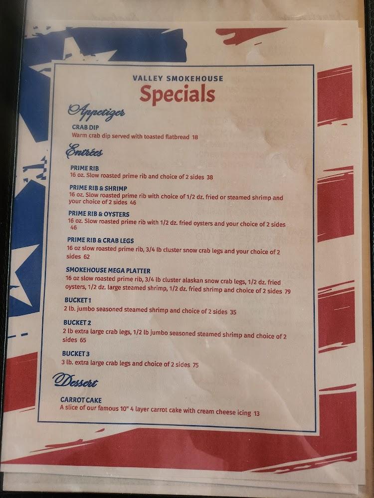 Valley Smokehouse Menu image 1